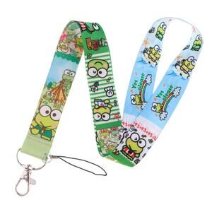 Anime Sanrio Hello Kitty Keroppi Cell Neck Strap Lanyard Green One Size Lanyard